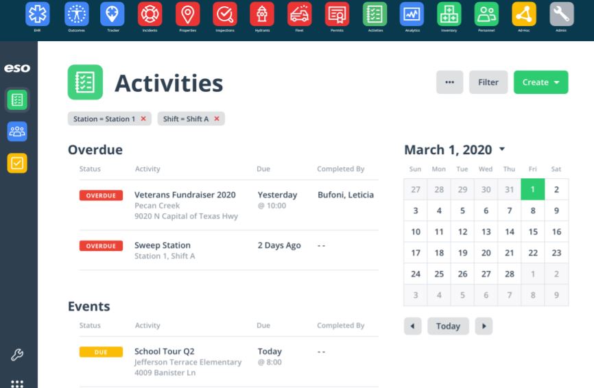 screenshot of ESO Fire RMS